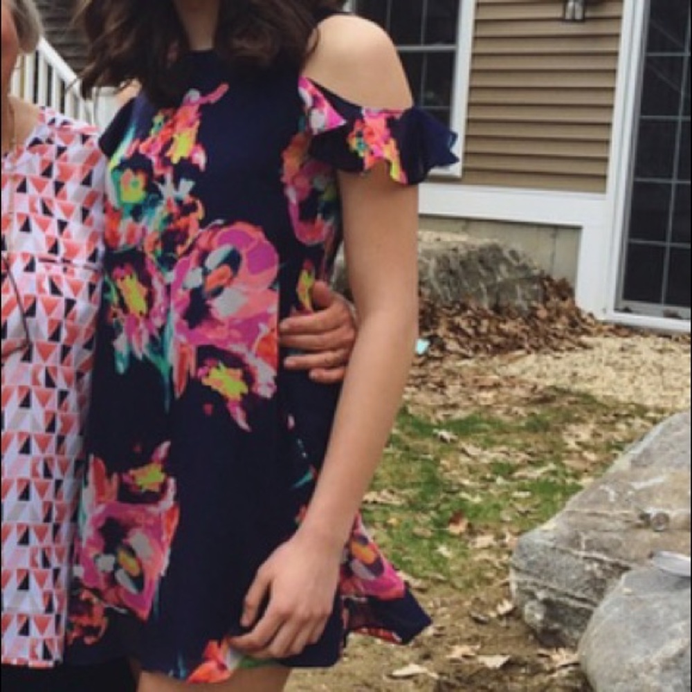 Floral print shift dress
